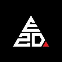 ezd triangolo lettera logo design con forma triangolare. ezd triangolo logo design monogramma. modello di logo vettoriale triangolo ezd con colore rosso. ezd logo triangolare logo semplice, elegante e lussuoso.