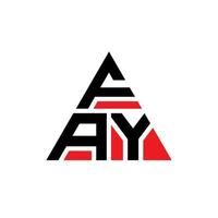 design del logo della lettera triangolo fay con forma triangolare. monogramma di design del logo triangolo fay. modello di logo vettoriale triangolo fay con colore rosso. logo triangolare fay logo semplice, elegante e lussuoso.