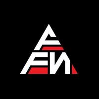 ffn design del logo della lettera triangolare con forma triangolare. monogramma del design del logo del triangolo ffn. modello di logo vettoriale triangolo ffn con colore rosso. ffn logo triangolare logo semplice, elegante e lussuoso.