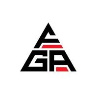 logo della lettera triangolo fga con forma triangolare. monogramma di design del logo del triangolo fga. modello di logo vettoriale triangolo fga con colore rosso. logo triangolare fga logo semplice, elegante e lussuoso.