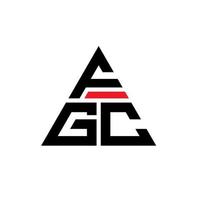 fgc triangolo logo lettera design con forma triangolare. Monogramma di design del logo del triangolo fgc. Modello di logo vettoriale triangolo fgc con colore rosso. logo triangolare fgc logo semplice, elegante e lussuoso.