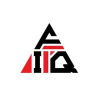 design del logo della lettera triangolare fiq con forma triangolare. monogramma di design del logo del triangolo fiq. modello di logo vettoriale triangolo fiq con colore rosso. logo triangolare fiq logo semplice, elegante e lussuoso.