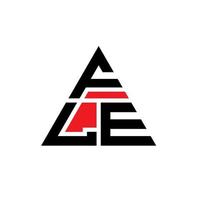 design del logo della lettera triangolo fle con forma triangolare. monogramma di design del logo del triangolo fle. modello di logo vettoriale triangolo fle con colore rosso. logo triangolare fle logo semplice, elegante e lussuoso.