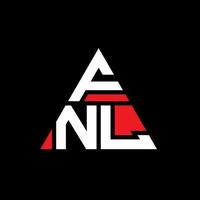 design del logo della lettera triangolare fnl con forma triangolare. monogramma di design del logo del triangolo fnl. modello di logo vettoriale triangolo fnl con colore rosso. logo triangolare fnl logo semplice, elegante e lussuoso.