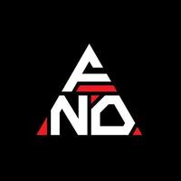 fno triangolo logo design lettera con forma triangolare. monogramma fno triangolo logo design. modello di logo vettoriale triangolo fno con colore rosso. fno logo triangolare logo semplice, elegante e lussuoso.