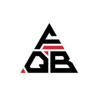 design del logo della lettera triangolare fqb con forma triangolare. monogramma di design del logo del triangolo fqb. modello di logo vettoriale triangolo fqb con colore rosso. logo triangolare fqb logo semplice, elegante e lussuoso.