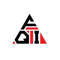 design del logo della lettera triangolare fqi con forma triangolare. monogramma di design del logo del triangolo fqi. modello di logo vettoriale triangolo fqi con colore rosso. logo triangolare fqi logo semplice, elegante e lussuoso.