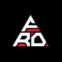 design del logo della lettera triangolare con forma triangolare. monogramma di design con logo a triangolo. modello di logo vettoriale triangolo fro con colore rosso. per logo triangolare logo semplice, elegante e lussuoso.