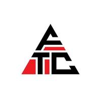 design del logo della lettera del triangolo ftc con forma triangolare. monogramma di design del logo del triangolo ftc. modello di logo vettoriale triangolo ftc con colore rosso. logo triangolare ftc logo semplice, elegante e lussuoso.