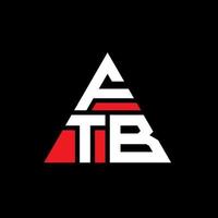 design del logo della lettera triangolare ftb con forma triangolare. monogramma di design del logo del triangolo ftb. modello di logo vettoriale triangolo ftb con colore rosso. logo triangolare ftb logo semplice, elegante e lussuoso.