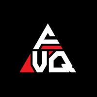 design del logo della lettera triangolare fvq con forma triangolare. monogramma di design del logo del triangolo fvq. modello di logo vettoriale triangolo fvq con colore rosso. logo triangolare fvq logo semplice, elegante e lussuoso.