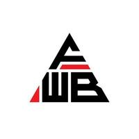 design del logo della lettera triangolare fwb con forma triangolare. monogramma di design del logo del triangolo fwb. modello di logo vettoriale triangolo fwb con colore rosso. logo triangolare fwb logo semplice, elegante e lussuoso.