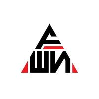 fwn triangolo logo design lettera con forma triangolare. monogramma di design del logo del triangolo fwn. modello di logo vettoriale triangolo fwn con colore rosso. logo triangolare fwn logo semplice, elegante e lussuoso.