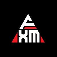 fxm triangolo logo lettera design con forma triangolare. monogramma di design del logo del triangolo fxm. modello di logo vettoriale triangolo fxm con colore rosso. logo triangolare fxm logo semplice, elegante e lussuoso.