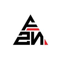 fzn triangolo logo design lettera con forma triangolare. monogramma di design del logo del triangolo fzn. modello di logo vettoriale triangolo fzn con colore rosso. logo triangolare fzn logo semplice, elegante e lussuoso.