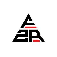 logo della lettera triangolare fzr con forma triangolare. monogramma di design del logo del triangolo fzr. modello di logo vettoriale triangolo fzr con colore rosso. logo triangolare fzr logo semplice, elegante e lussuoso.