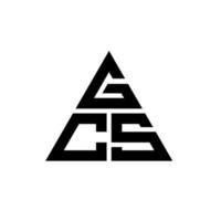 design del logo della lettera triangolare gcs con forma triangolare. monogramma gcs triangolo logo design. modello di logo vettoriale triangolo gcs con colore rosso. logo triangolare gcs logo semplice, elegante e lussuoso.