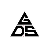 gds triangolo logo lettera design con forma triangolare. gds triangolo logo design monogramma. modello di logo vettoriale triangolo gds con colore rosso. logo triangolare gds logo semplice, elegante e lussuoso.