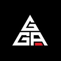 design del logo della lettera triangolo gga con forma triangolare. gga triangolo logo design monogramma. modello di logo vettoriale triangolo gga con colore rosso. gga logo triangolare logo semplice, elegante e lussuoso.