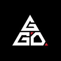 logo della lettera triangolare ggo con forma triangolare. ggo triangolo logo design monogramma. modello di logo vettoriale triangolo ggo con colore rosso. logo triangolare ggo logo semplice, elegante e lussuoso.