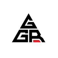 design del logo della lettera triangolo ggr con forma triangolare. ggr triangolo logo design monogramma. modello di logo vettoriale triangolo ggr con colore rosso. logo triangolare ggr logo semplice, elegante e lussuoso.