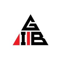 design del logo della lettera triangolare gib con forma triangolare. monogramma gib triangolo logo design. modello di logo di vettore del triangolo gib con colore rosso. gib logo triangolare logo semplice, elegante e lussuoso.
