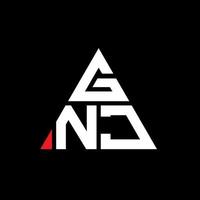 design del logo della lettera del triangolo gnj con forma triangolare. gnj triangolo logo design monogramma. modello di logo vettoriale triangolo gnj con colore rosso. logo triangolare gnj logo semplice, elegante e lussuoso.