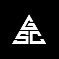 logo della lettera del triangolo gsc con forma triangolare. gsc triangolo logo design monogramma. modello di logo vettoriale triangolo gsc con colore rosso. logo triangolare gsc logo semplice, elegante e lussuoso.