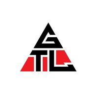 logo della lettera triangolo gtl con forma triangolare. gtl triangolo logo design monogramma. modello di logo vettoriale triangolo gtl con colore rosso. logo triangolare gtl logo semplice, elegante e lussuoso.