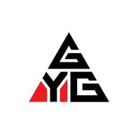 design del logo della lettera triangolo gyg con forma triangolare. monogramma di design del logo triangolo gyg. modello di logo vettoriale triangolo gyg con colore rosso. logo triangolare gyg logo semplice, elegante e lussuoso.