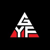 gyf triangolo lettera logo design con forma triangolare. gyf triangolo logo design monogramma. modello di logo vettoriale triangolo gyf con colore rosso. logo triangolare gyf logo semplice, elegante e lussuoso.