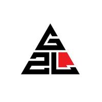 design del logo della lettera triangolare gzl con forma triangolare. gzl triangolo logo design monogramma. modello di logo vettoriale triangolo gzl con colore rosso. logo triangolare gzl logo semplice, elegante e lussuoso.