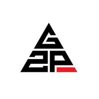 design del logo della lettera triangolare gzp con forma triangolare. gzp triangolo logo design monogramma. modello di logo vettoriale triangolo gzp con colore rosso. logo triangolare gzp logo semplice, elegante e lussuoso.