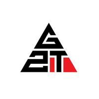 logo della lettera triangolo gzt con forma triangolare. gzt triangolo logo design monogramma. modello di logo vettoriale triangolo gzt con colore rosso. logo triangolare gzt logo semplice, elegante e lussuoso.