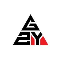 design del logo della lettera del triangolo gzy con forma triangolare. gzy triangolo logo design monogramma. modello di logo vettoriale triangolo gzy con colore rosso. logo triangolare gzy logo semplice, elegante e lussuoso.