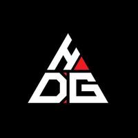 design del logo della lettera del triangolo hdg con forma triangolare. monogramma di design del logo del triangolo hdg. modello di logo vettoriale triangolo hdg con colore rosso. logo triangolare hdg logo semplice, elegante e lussuoso.