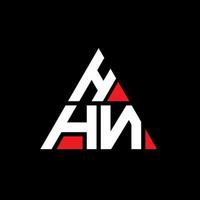 design del logo della lettera del triangolo hhn con forma triangolare. monogramma di design del logo del triangolo hhn. modello di logo vettoriale triangolo hhn con colore rosso. logo triangolare hhn logo semplice, elegante e lussuoso.