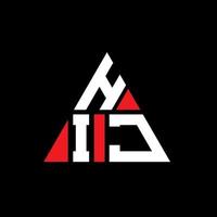 design del logo della lettera del triangolo hij con forma triangolare. monogramma del design del logo del triangolo hij. modello di logo vettoriale triangolo hij con colore rosso. logo triangolare hij logo semplice, elegante e lussuoso.