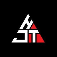 design del logo della lettera del triangolo hjt con forma triangolare. monogramma di design del logo del triangolo hjt. modello di logo vettoriale triangolo hjt con colore rosso. logo triangolare hjt logo semplice, elegante e lussuoso.