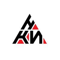 design del logo della lettera triangolare hkn con forma triangolare. monogramma di design del logo del triangolo hkn. modello di logo vettoriale triangolo hkn con colore rosso. logo triangolare hkn logo semplice, elegante e lussuoso.