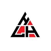 design del logo della lettera del triangolo hlh con forma triangolare. monogramma di design del logo del triangolo hlh. modello di logo vettoriale triangolo hlh con colore rosso. logo triangolare hlh logo semplice, elegante e lussuoso.