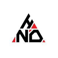 design del logo della lettera triangolare hno con forma triangolare. monogramma hno triangolo logo design. modello di logo vettoriale triangolo hno con colore rosso. hno logo triangolare logo semplice, elegante e lussuoso.