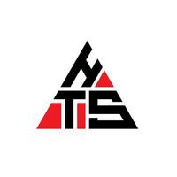 design del logo della lettera triangolare hts con forma triangolare. hts triangolo logo design monogramma. modello di logo vettoriale triangolo hts con colore rosso. hts logo triangolare logo semplice, elegante e lussuoso.