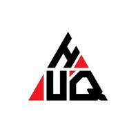 design del logo della lettera del triangolo huq con forma triangolare. monogramma del design del logo del triangolo huq. modello di logo vettoriale triangolo huq con colore rosso. logo triangolare huq logo semplice, elegante e lussuoso.