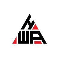 design del logo della lettera del triangolo hwa con forma triangolare. monogramma di design del logo del triangolo hwa. modello di logo vettoriale triangolo hwa con colore rosso. logo triangolare hwa logo semplice, elegante e lussuoso.