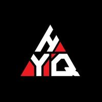 design del logo della lettera triangolo hyq con forma triangolare. monogramma del design del logo del triangolo hyq. modello di logo vettoriale triangolo hyq con colore rosso. logo triangolare hyq logo semplice, elegante e lussuoso.