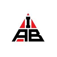 design del logo della lettera triangolare iab con forma triangolare. monogramma di design del logo del triangolo iab. modello di logo vettoriale triangolo iab con colore rosso. logo triangolare iab logo semplice, elegante e lussuoso.