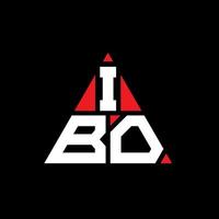 design del logo della lettera del triangolo ibo con forma triangolare. ibo triangolo logo design monogramma. modello di logo vettoriale triangolo ibo con colore rosso. ibo logo triangolare logo semplice, elegante e lussuoso.
