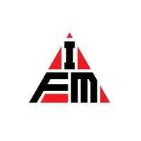 design del logo della lettera triangolare ifm con forma triangolare. monogramma di design del logo triangolare ifm. modello di logo vettoriale triangolo ifm con colore rosso. logo triangolare ifm logo semplice, elegante e lussuoso.