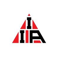 design del logo della lettera del triangolo iia con forma triangolare. iia triangolo logo design monogramma. modello di logo vettoriale triangolo iia con colore rosso. iia logo triangolare logo semplice, elegante e lussuoso.